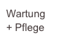 Wartung
+ Pflege